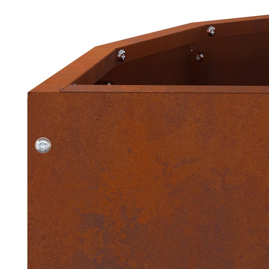 Jardinière Rouillé 60 x 30 x 50 cm Acier patiné - 10