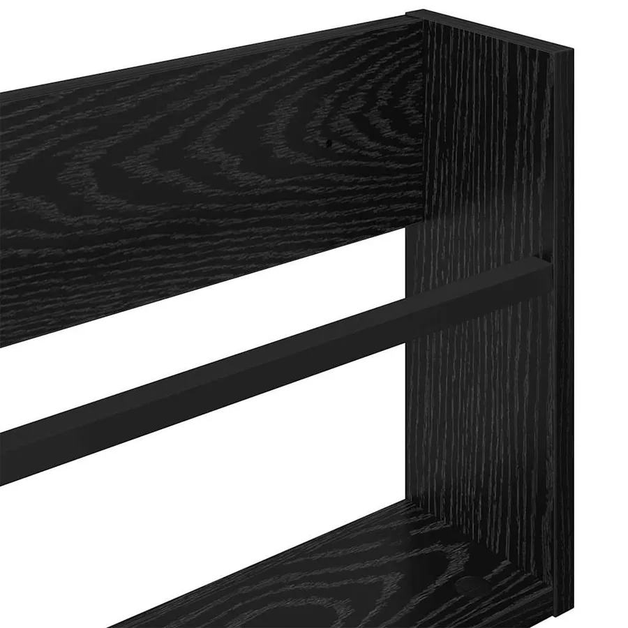 Étagère à magazines 2 pcs Chêne noir 80 x 12 x 30 cm - 9