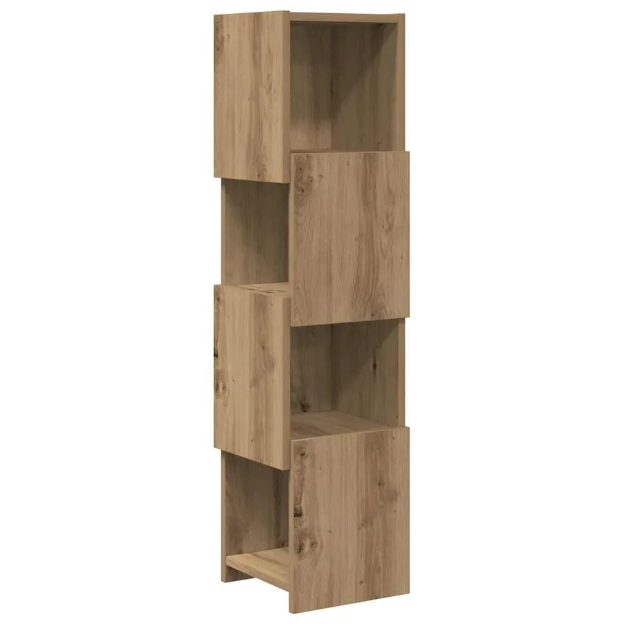 Meuble d'angle 25,5x25x102cm Bois d'ingénierie Chêne artisanal - 2