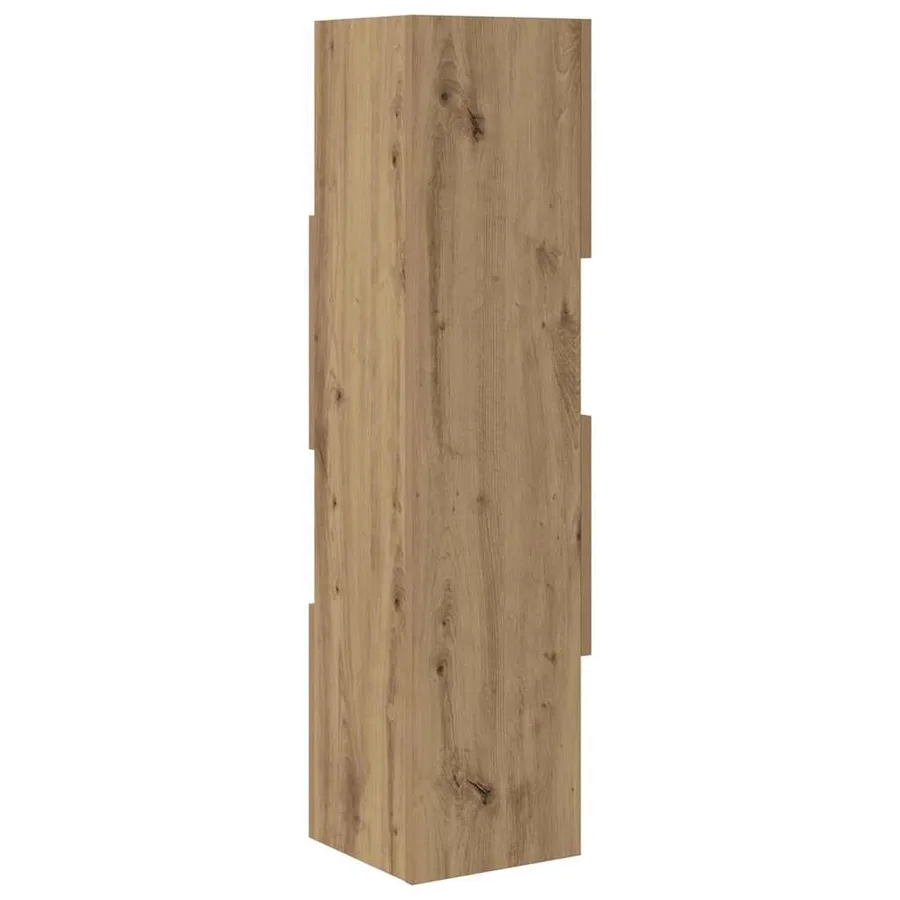 Meuble d'angle 25,5x25x102cm Bois d'ingénierie Chêne artisanal - 7
