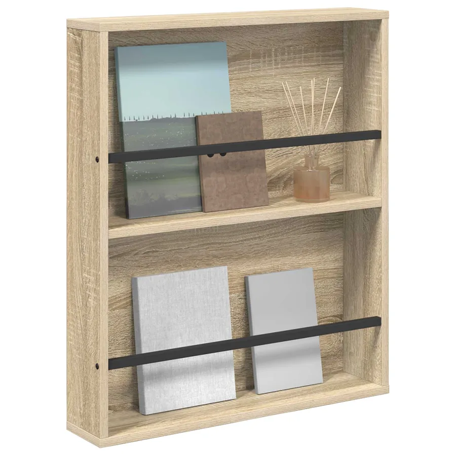 Étagère à magazines avec étagère Chêne Sonoma 60 x 12 x 70 cm - 3