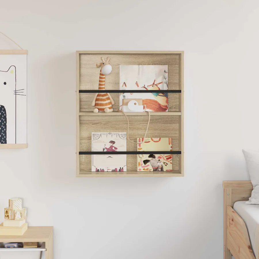 Étagère à magazines avec étagère Chêne Sonoma 60 x 12 x 70 cm - 4