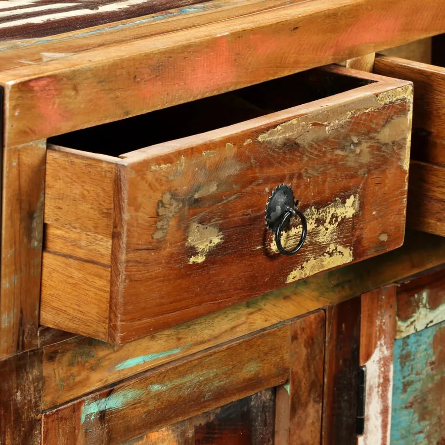 Buffet Bois de récupération massif 120x35x76 cm - 10