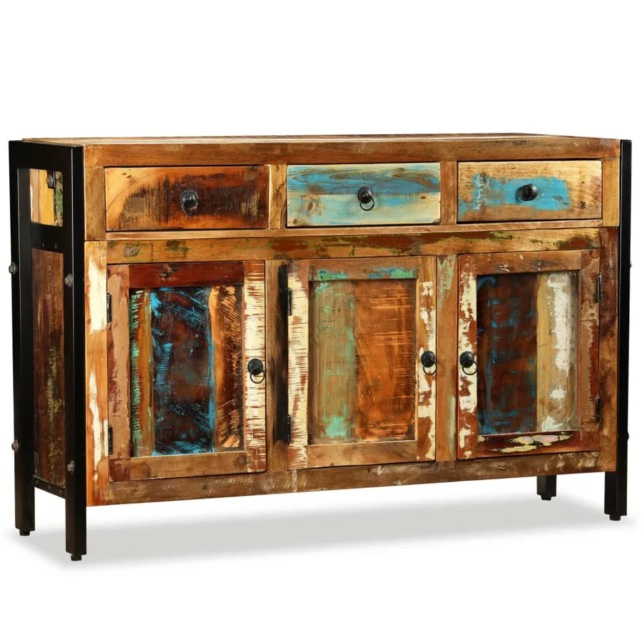 Buffet Bois de récupération massif 120x35x76 cm - 3