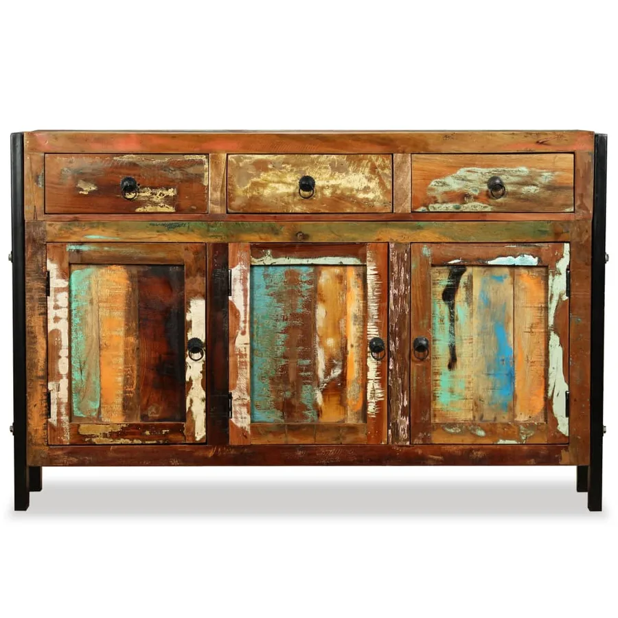 Buffet Bois de récupération massif 120x35x76 cm - 7