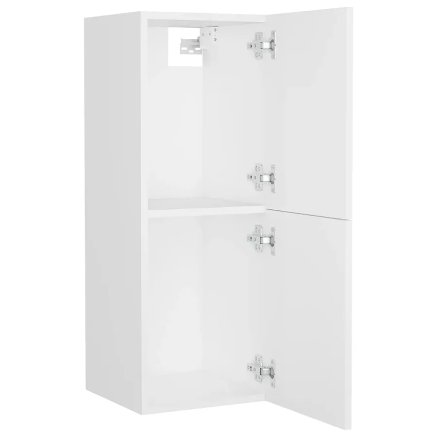 Ensemble de meubles de salle de bain Blanc Bois d'ingénierie - 8