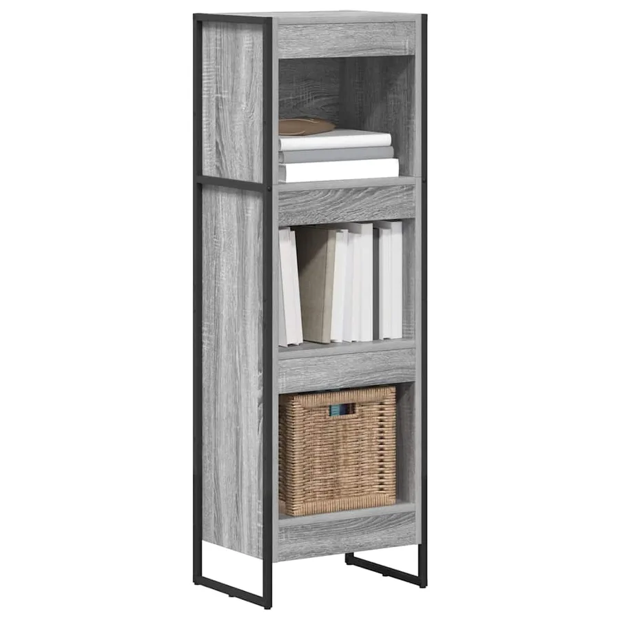 Bibliothèque Gris Sonoma 40 x 30 x 121 cm Bois d'ingénierie - 3