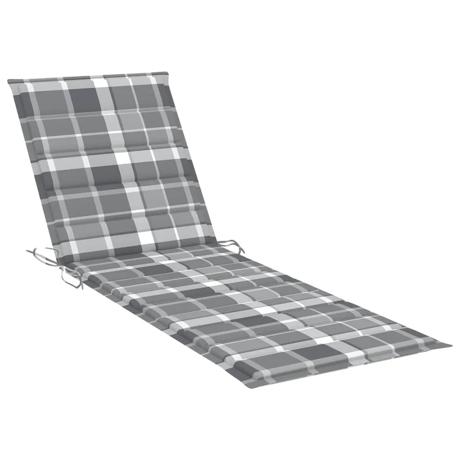 Chaises longues lot de 2 avec table et coussins Acacia solide - 16