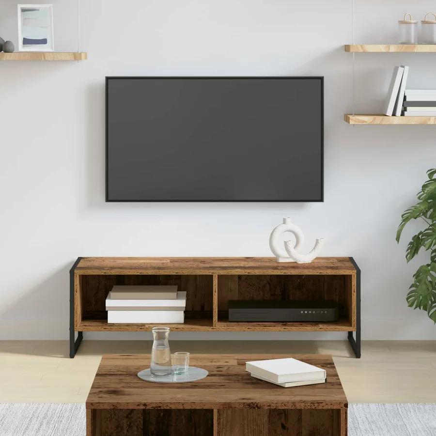 Meuble TV Bois Ancien 100 x 36,5 x 30,5 cm Bois d'ingénierie