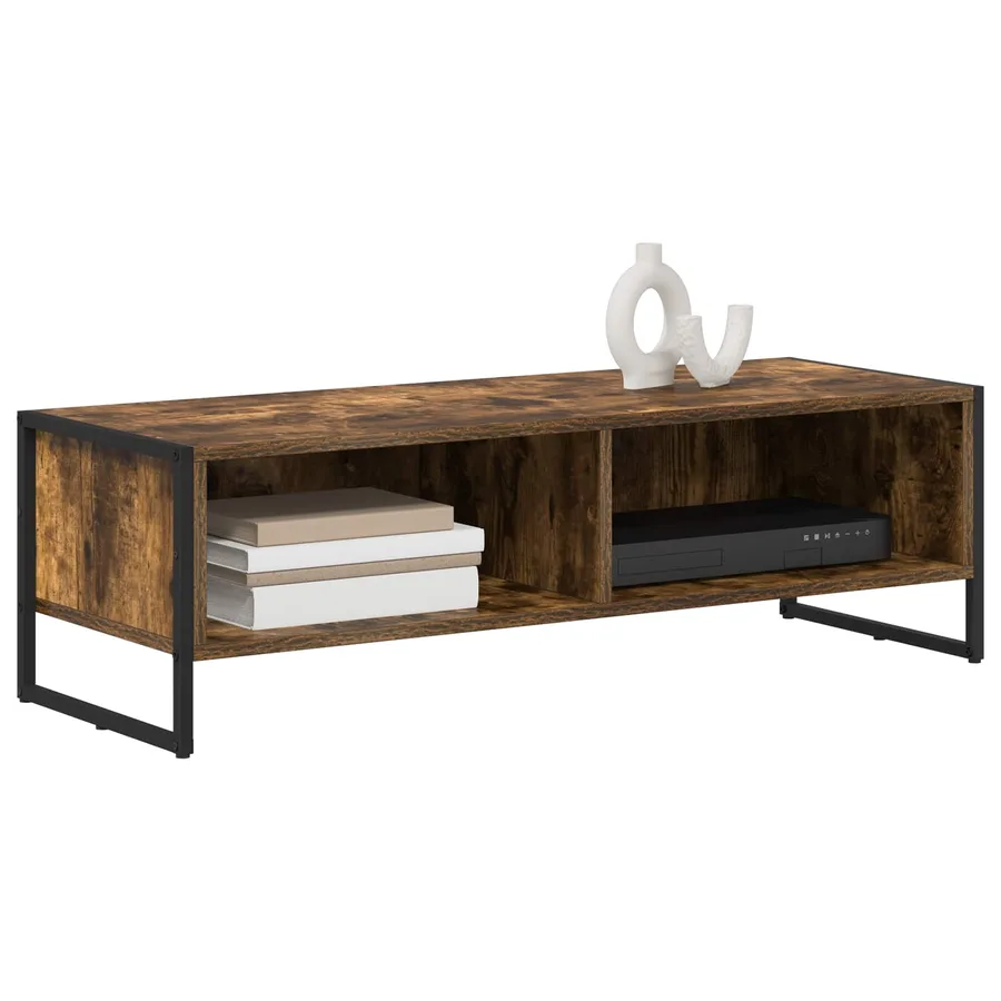 Meuble TV Chêne Fumé 100 x 36,5 x 30,5 cm Bois d'ingénierie - 3
