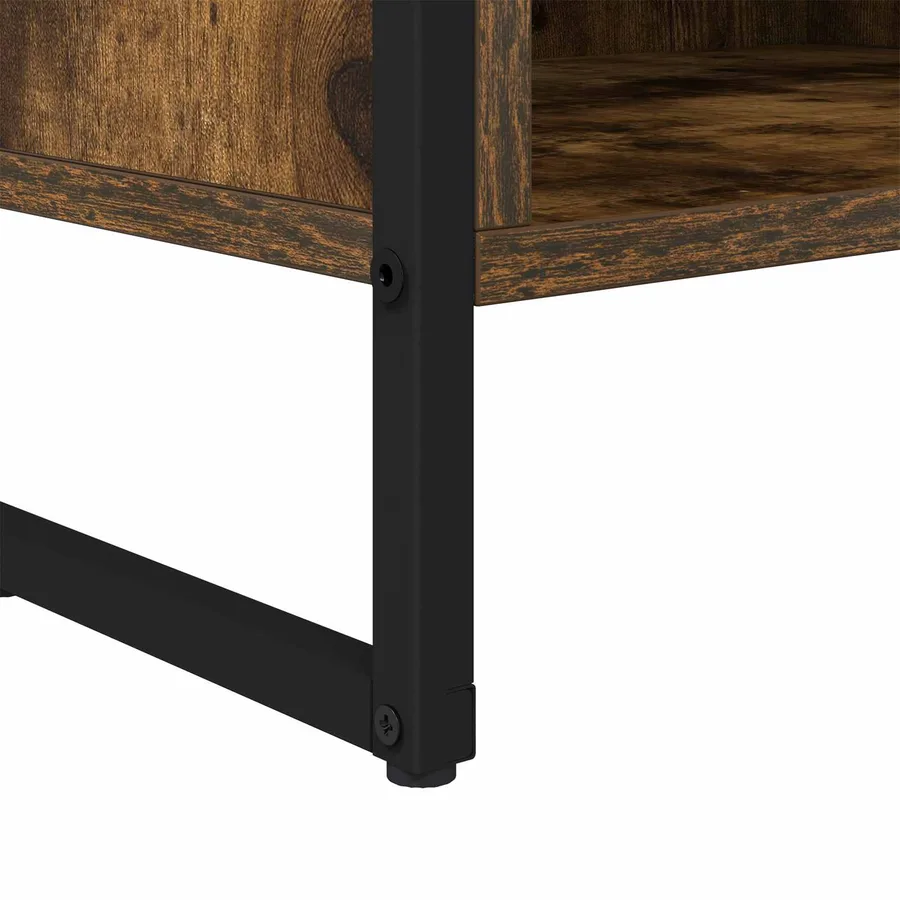 Meuble TV Chêne Fumé 100 x 36,5 x 30,5 cm Bois d'ingénierie - 9