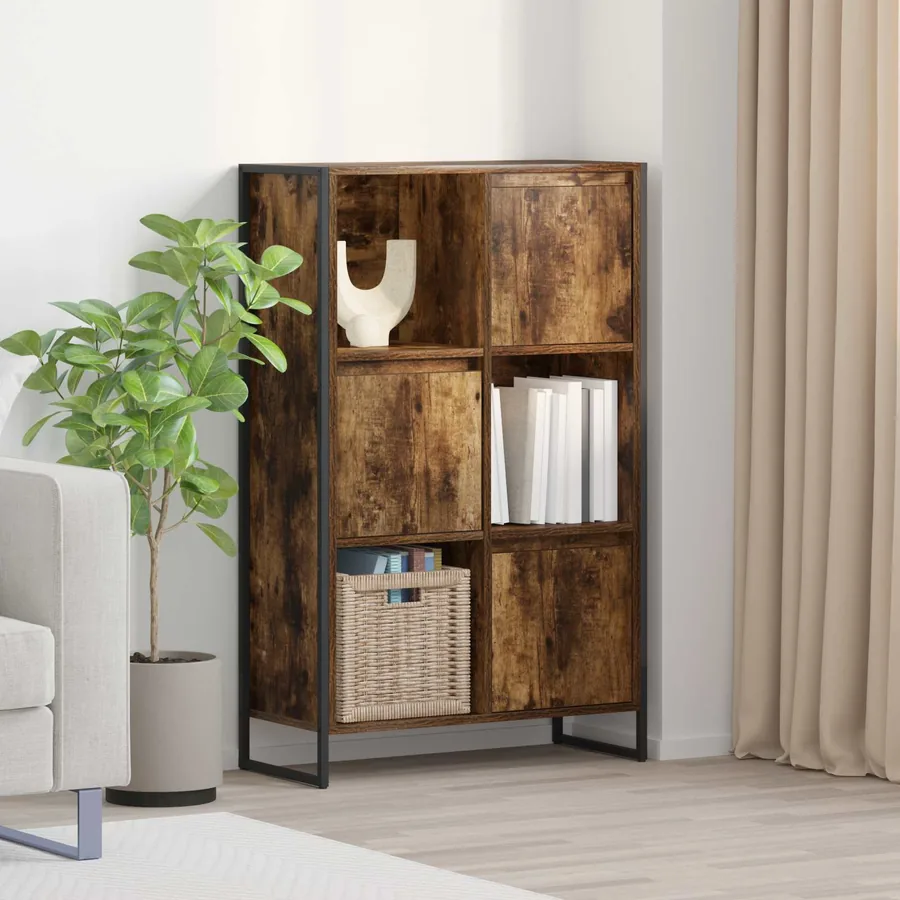 Bibliothèque Chêne Fumé 68 x 30 x 108.5 cm Bois d'ingénierie