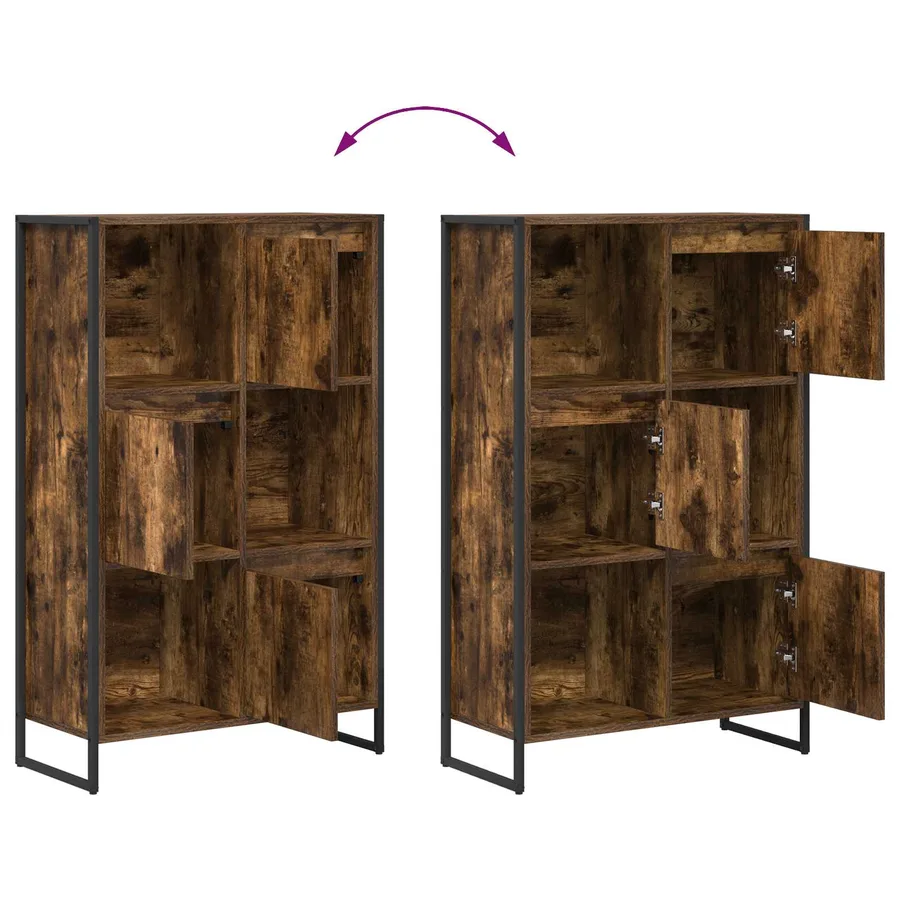 Bibliothèque Chêne Fumé 68 x 30 x 108.5 cm Bois d'ingénierie - 11