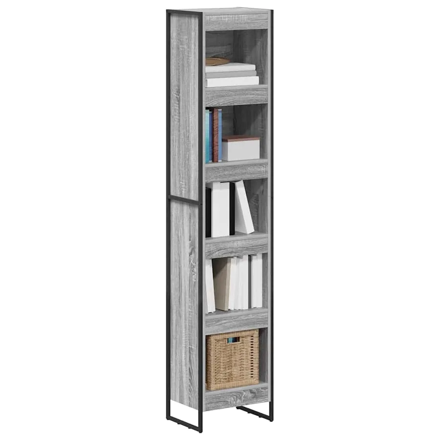 Bibliothèque Gris Sonoma 40 x 30 x 189,5 cm Bois d'ingénierie - 3