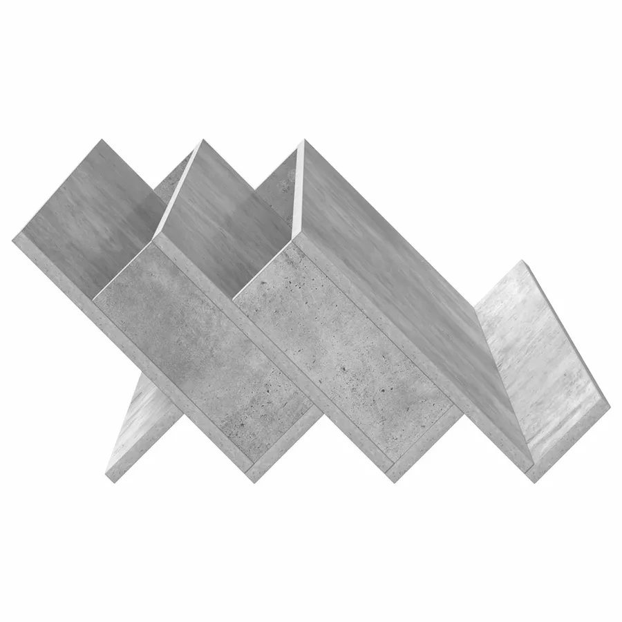 Étagère à magazines avec étagère Gris Béton 90 x 53 x 28,5 cm - 6