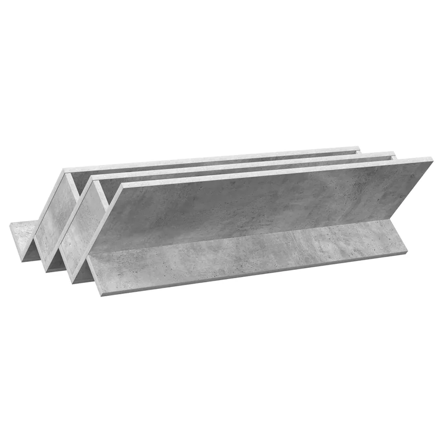 Étagère à magazines avec étagère Gris Béton 90 x 53 x 28,5 cm - 7