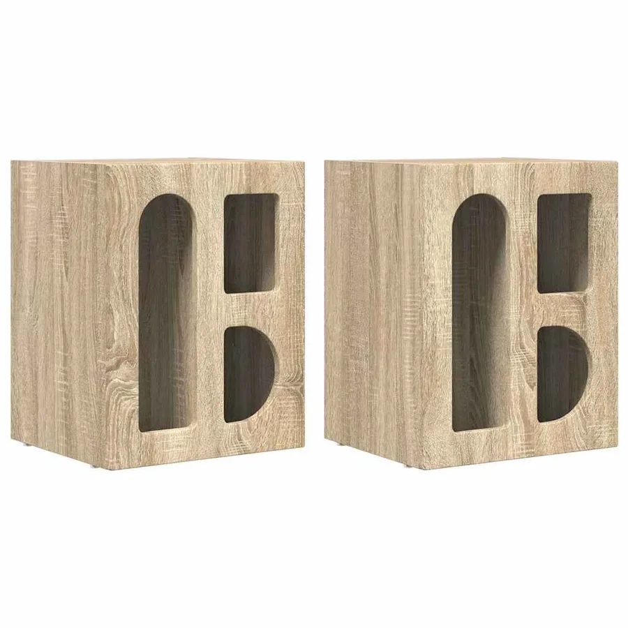 Table de chevet ELST 2 pc Chêne Sonoma 40 x 35 x 50 cm - 2