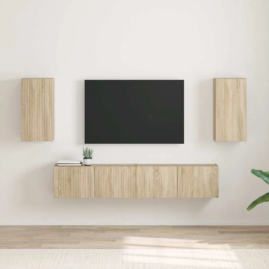 Meuble TV mural 2 pcs Sonoma 30 x 31 x 60 cm Bois d'ingénierie