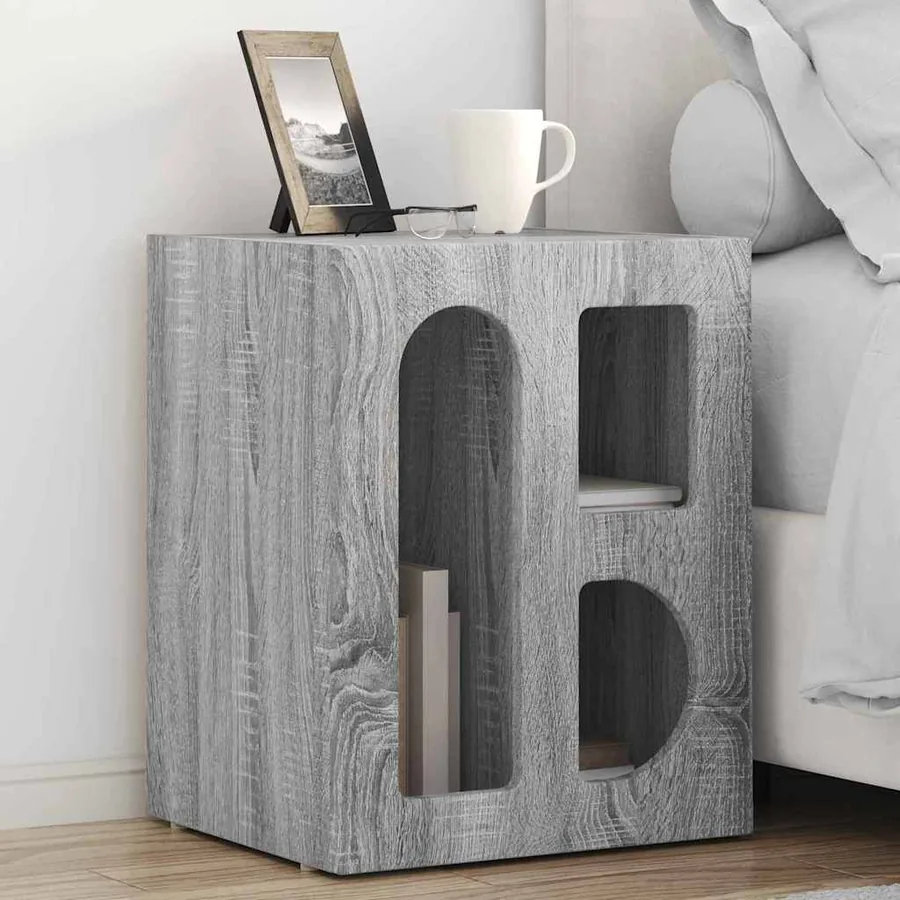 Table de chevet ELST Gris Sonoma 40 x 35 x 50 cm