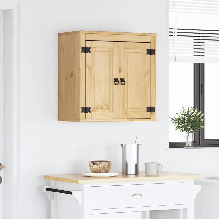 Armoire SKI Brun Miel 60 x 32 x 60 cm Pin massif - 4