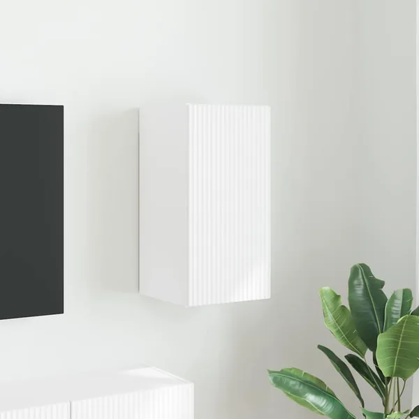 Meuble TV mural Blanc 30 x 31 x 60 cm Bois d'ingénierie