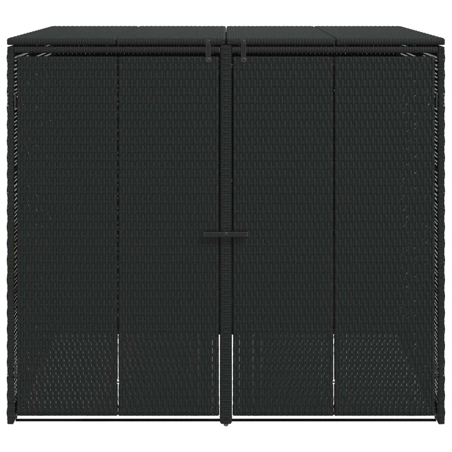 Boîte de poubelle 2 pcs Noir 130 x 80 x 115 cm Polyéthylène - 5