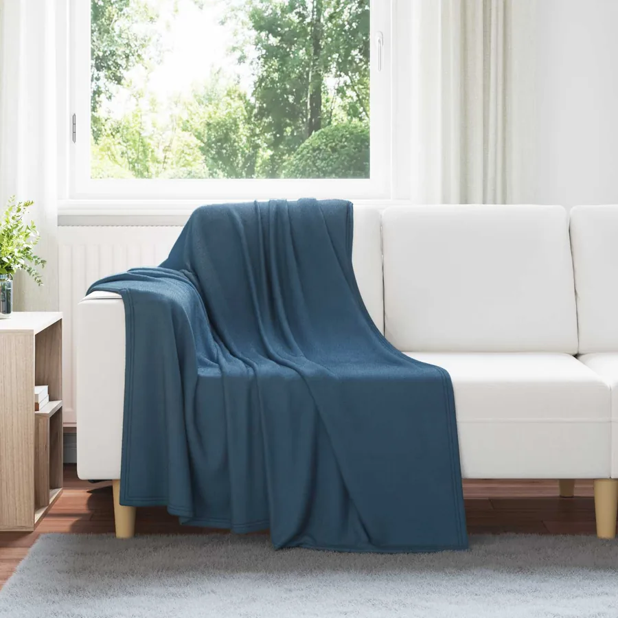 Jeté Bleu marine 170 x 130 cm Toison