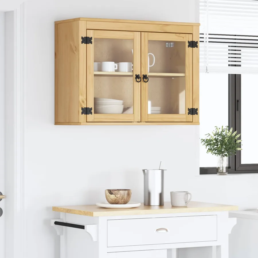 Armoire SKI Brun Miel 80 x 32 x 60 cm Pin massif - 4
