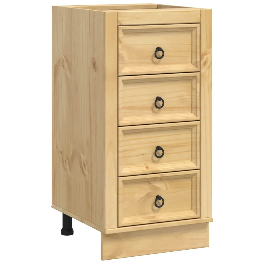 Armoire SKI Brun Miel 40 x 46 x 81 cm Pin massif - 2