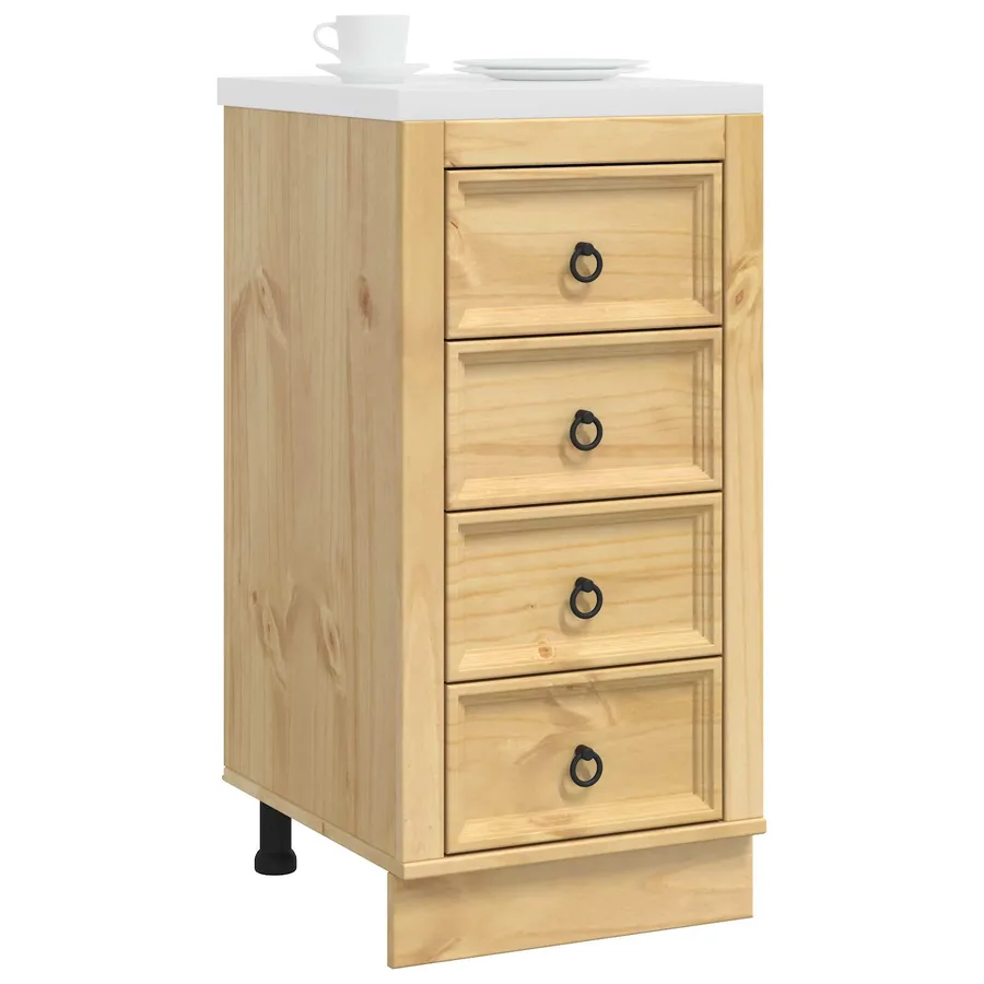 Armoire SKI Brun Miel 40 x 46 x 81 cm Pin massif - 3