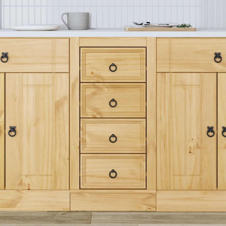 Armoire SKI Brun Miel 40 x 46 x 81 cm Pin massif - 4