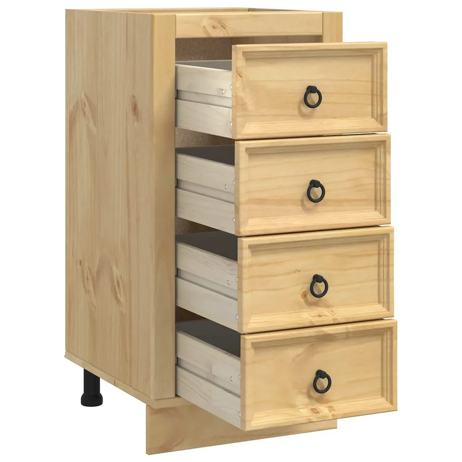 Armoire SKI Brun Miel 40 x 46 x 81 cm Pin massif - 5