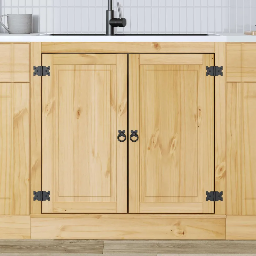 Armoire SKI Brun Miel 80 x 46 x 81 cm Pin massif - 4