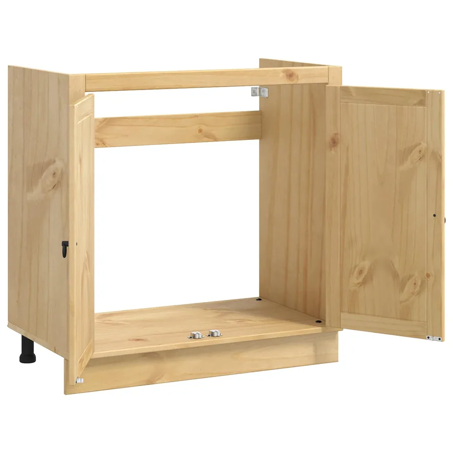 Armoire SKI Brun Miel 80 x 46 x 81 cm Pin massif - 5