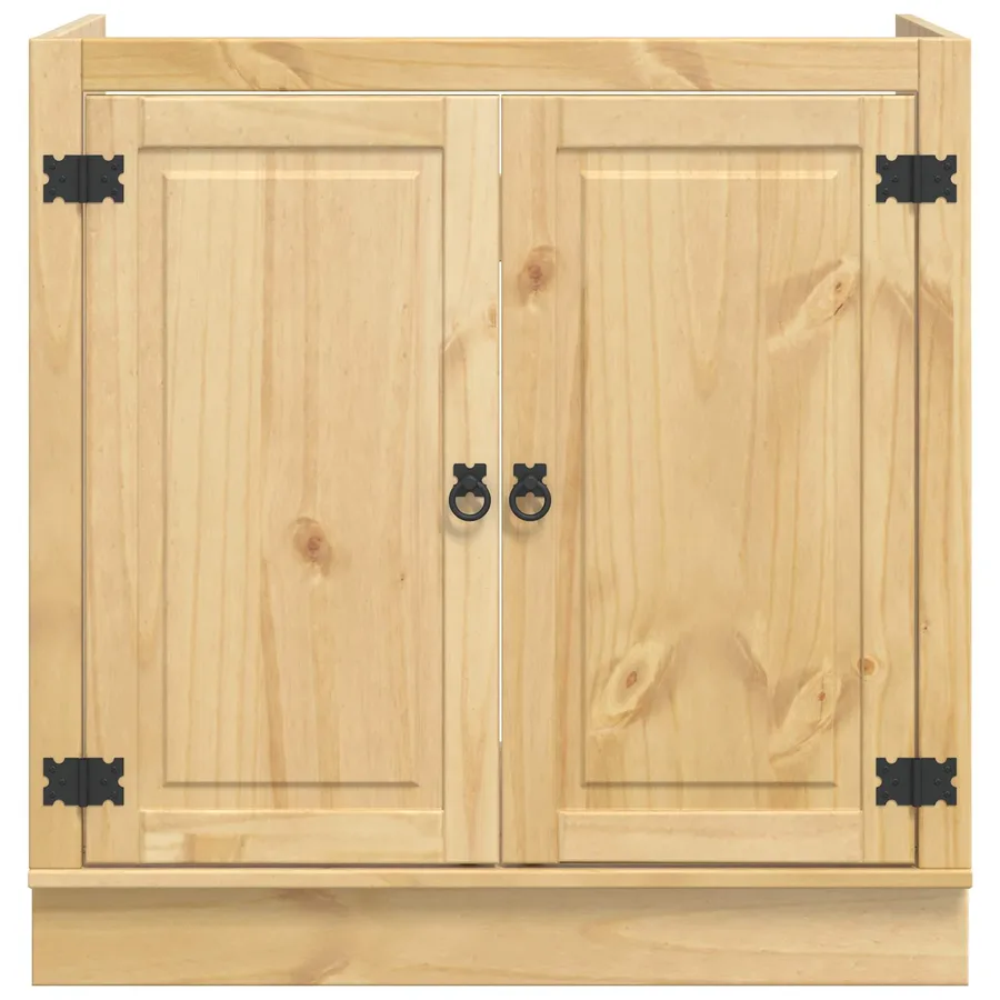 Armoire SKI Brun Miel 80 x 46 x 81 cm Pin massif - 6