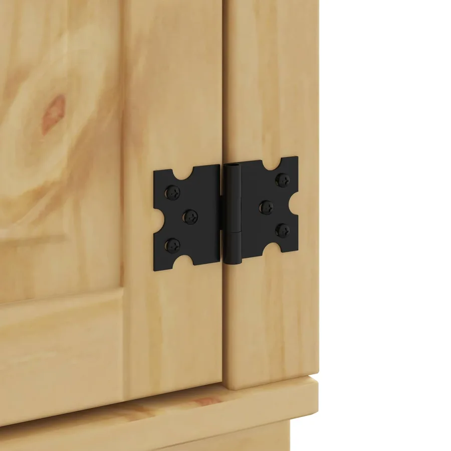 Armoire avec étagère avec porte SKI 4 pcs Brun Miel Pin massif - 8