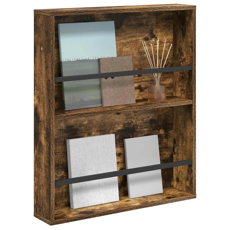 Étagère à magazines avec étagère Chêne fumé 60 x 12 x 70 cm - 3