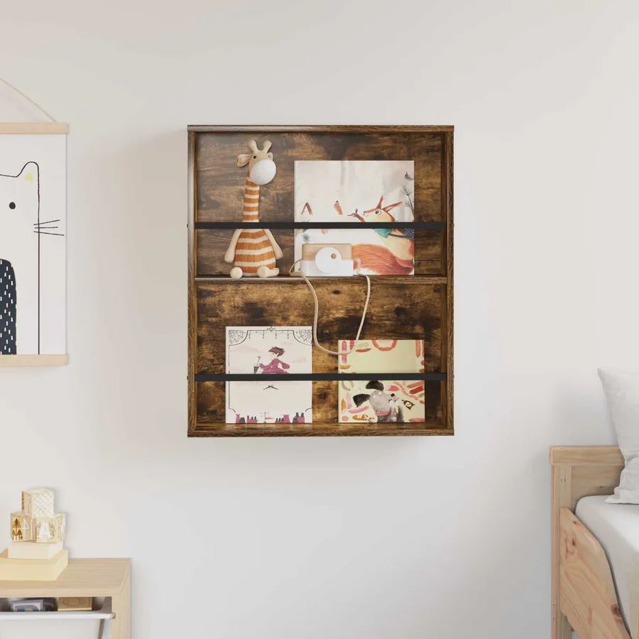 Étagère à magazines avec étagère Chêne fumé 60 x 12 x 70 cm - 4