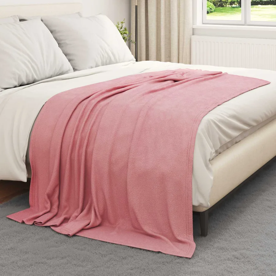 Jeté Rose 200 x 150 cm Toison - 3