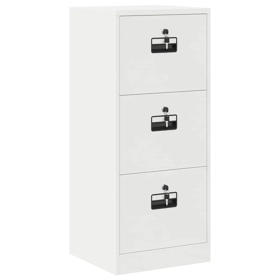Cabinet de Dossier avec tiroir Blanc 45,5 x 42 x 106,5 cm - 2