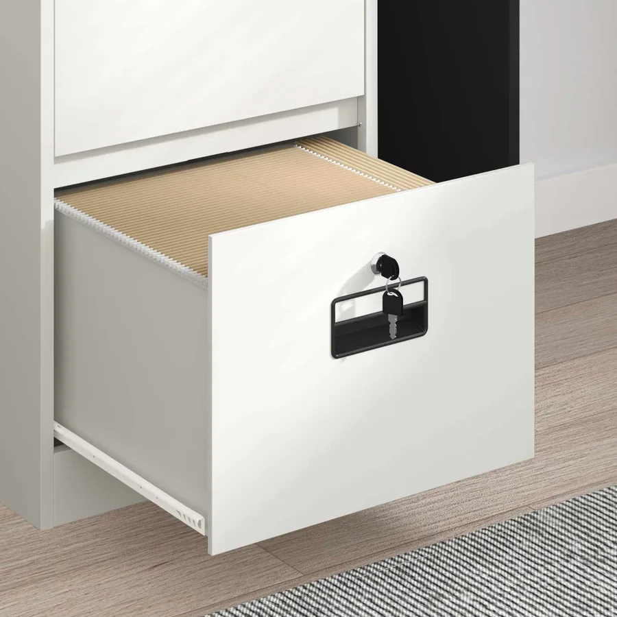 Cabinet de Dossier avec tiroir Blanc 45,5 x 42 x 106,5 cm - 5