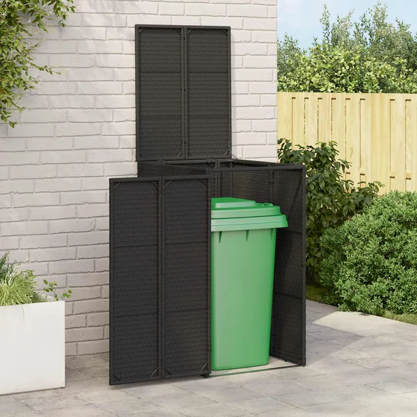Boîte de poubelle Noir 65 x 80 x 115 cm Polyéthylène