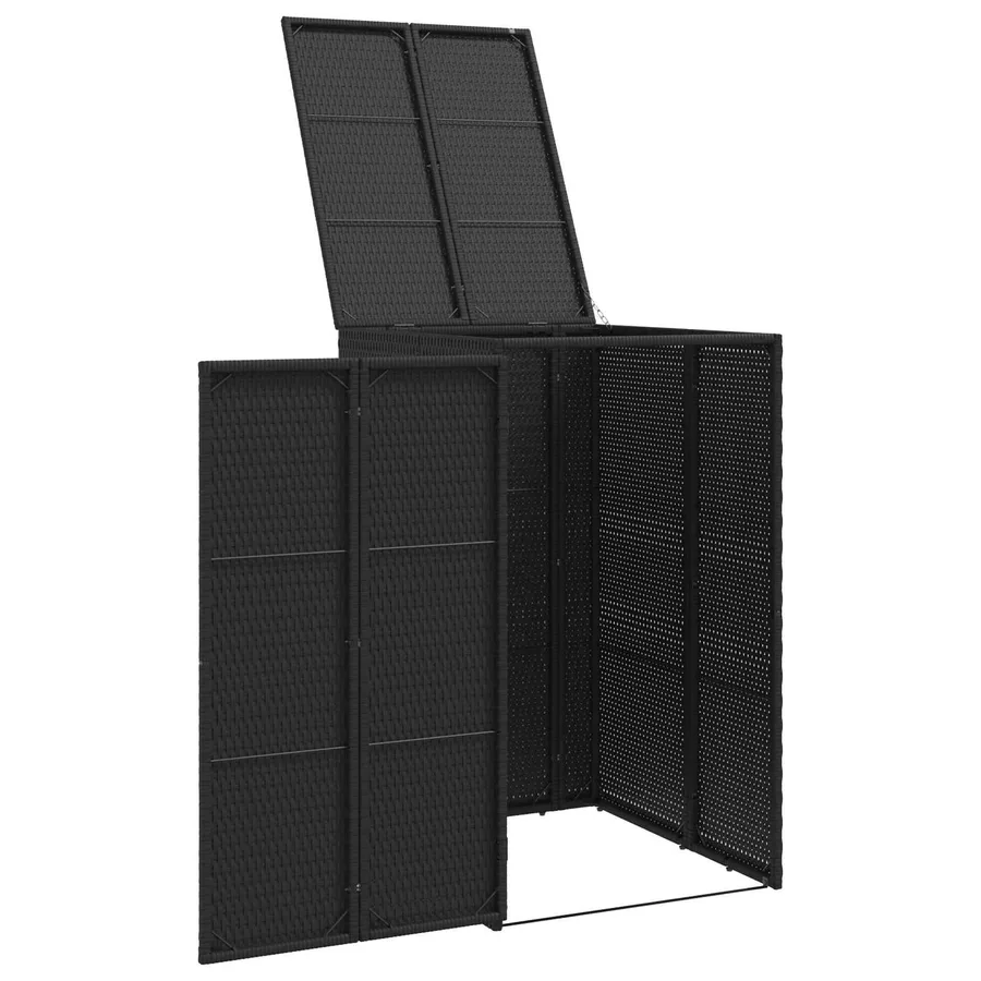 Boîte de poubelle Noir 65 x 80 x 115 cm Polyéthylène - 4