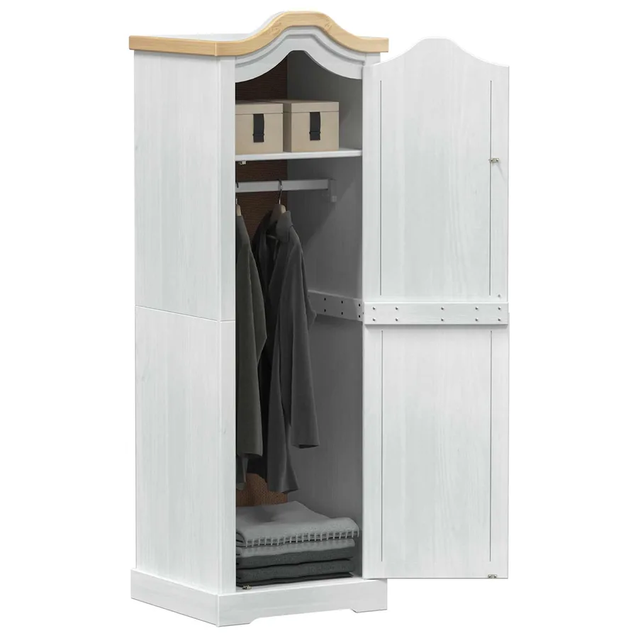 Armoires avec étagère Blanc 55 x 52 x 170 cm Pin massif - 3