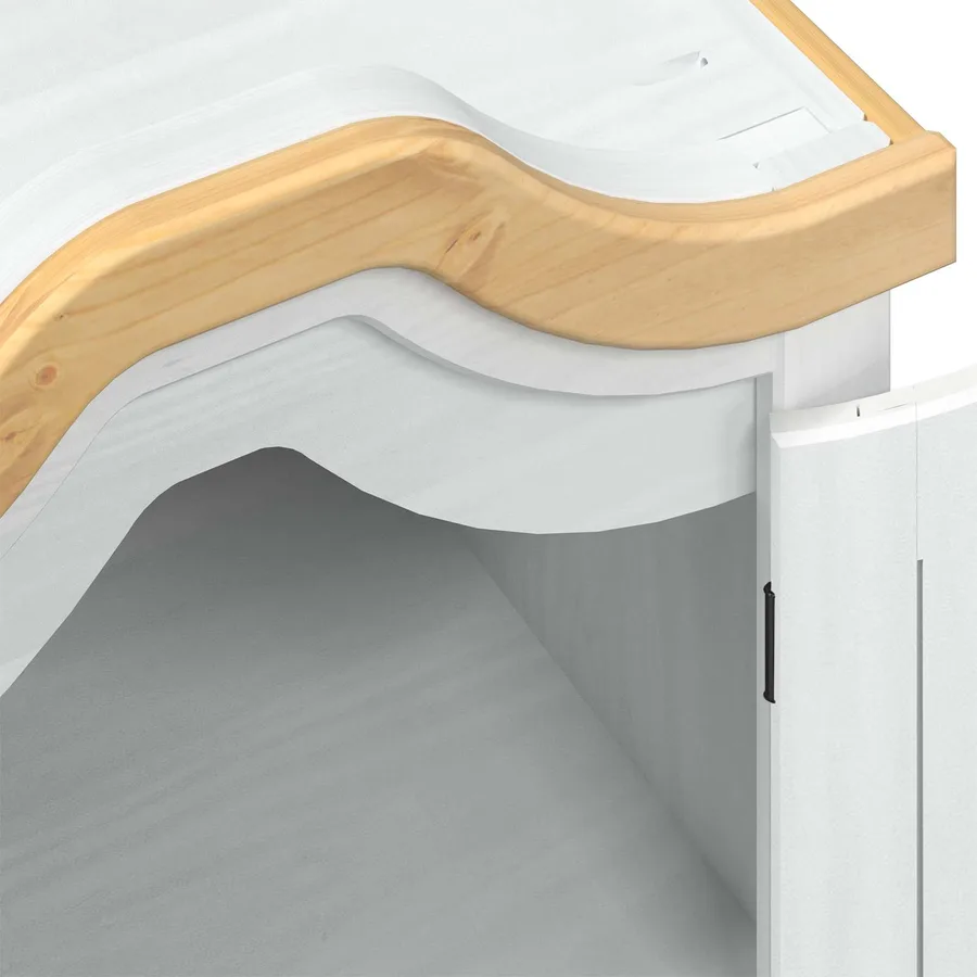Armoires avec étagère Blanc 55 x 52 x 170 cm Pin massif - 7