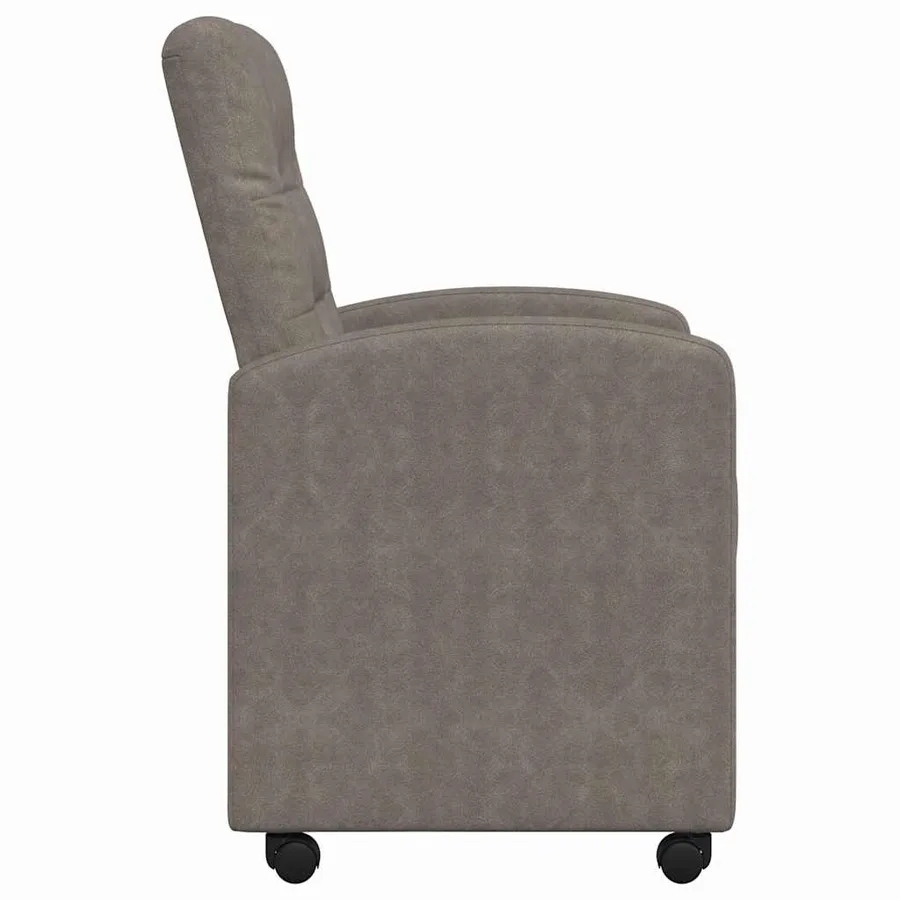 Chaises de Salle à Manger avec Roues 2 pcs Gris 58 x 67 x 97 cm - 5