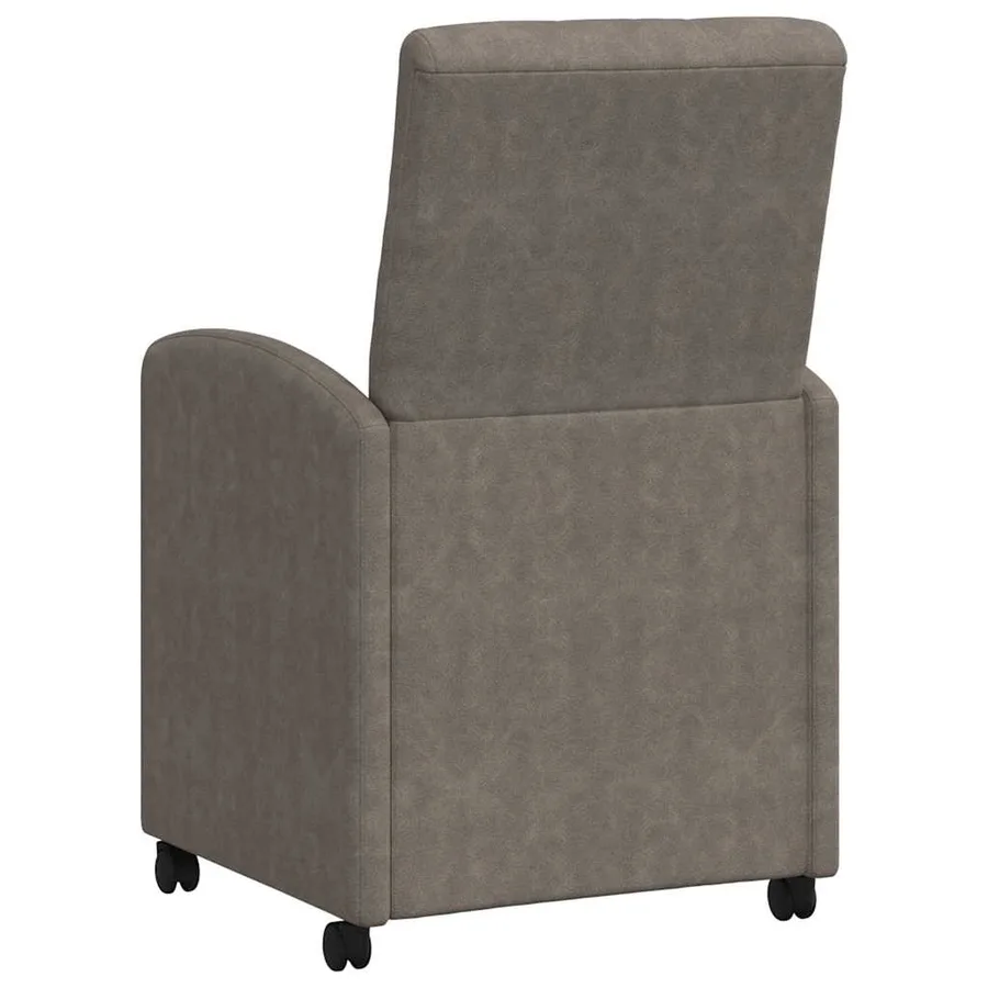Chaises de Salle à Manger avec Roues 2 pcs Gris 58 x 67 x 97 cm - 6