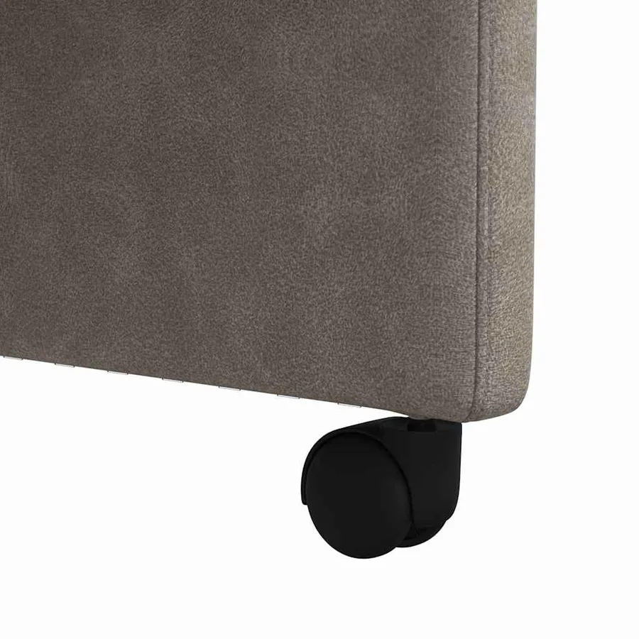 Chaises de Salle à Manger avec Roues 2 pcs Gris 58 x 67 x 97 cm - 9