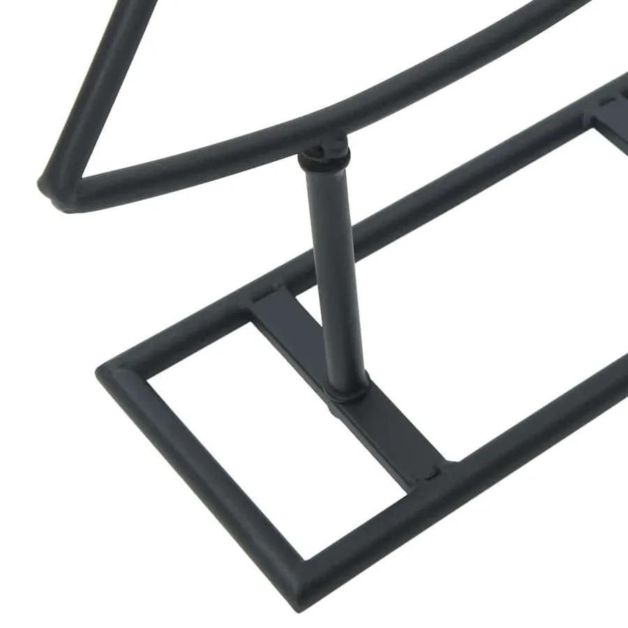 Arbre de Noël en métal avec support Noir 150 cm Acier - 8