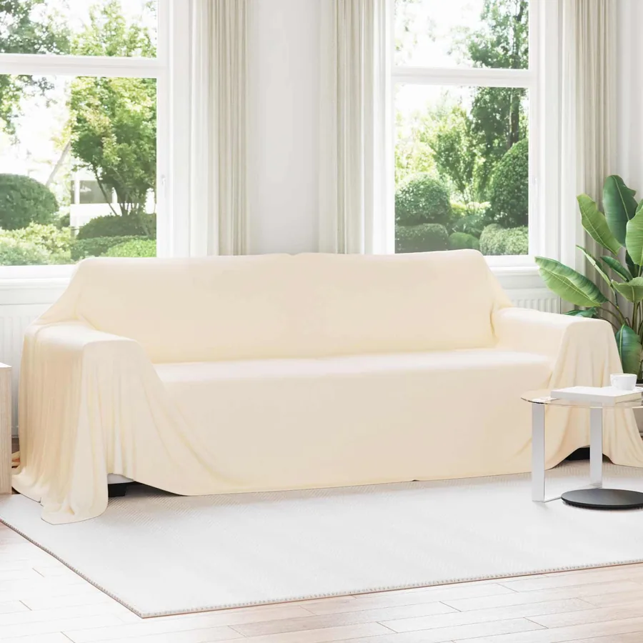 Couvertures à jeter 6 pcs Crème 350 x 270 cm Toison